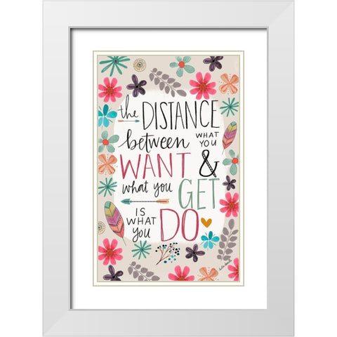 Distance White Modern Wood Framed Art Print with Double Matting by Doucette, Katie