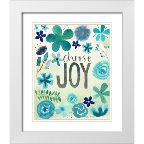 Choose Joy White Modern Wood Framed Art Print with Double Matting by Doucette, Katie