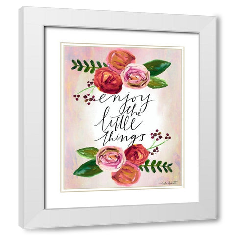 Enjoy the Little Things White Modern Wood Framed Art Print with Double Matting by Doucette, Katie