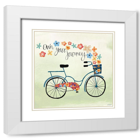 Own Your Journey White Modern Wood Framed Art Print with Double Matting by Doucette, Katie