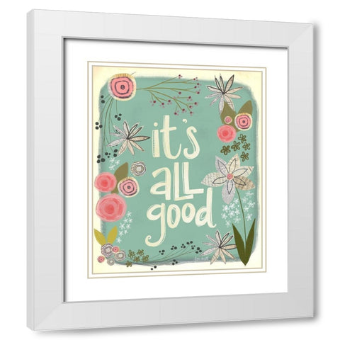All Good Spring White Modern Wood Framed Art Print with Double Matting by Doucette, Katie