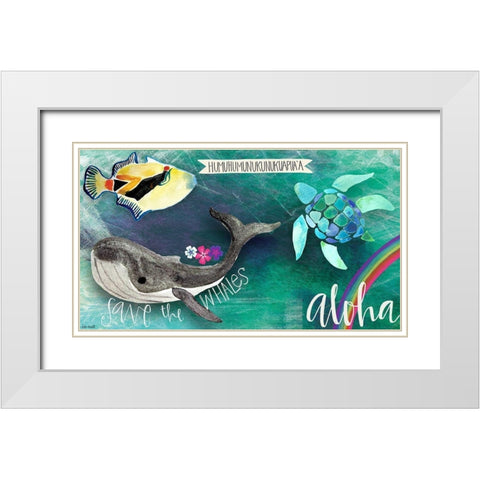 Hawaiian Sea Life White Modern Wood Framed Art Print with Double Matting by Doucette, Katie