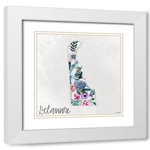 Delaware White Modern Wood Framed Art Print with Double Matting by Doucette, Katie
