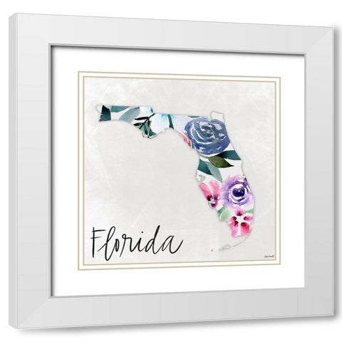Florida White Modern Wood Framed Art Print with Double Matting by Doucette, Katie