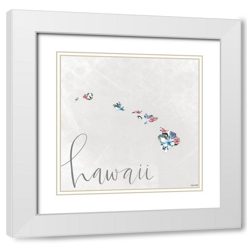 Hawaii White Modern Wood Framed Art Print with Double Matting by Doucette, Katie