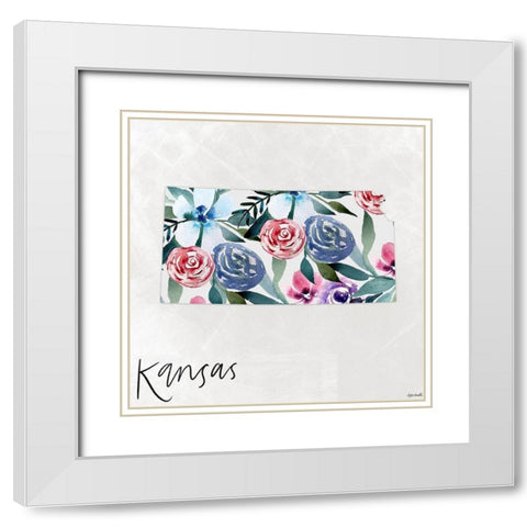 Kansas White Modern Wood Framed Art Print with Double Matting by Doucette, Katie