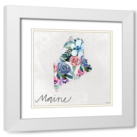 Maine White Modern Wood Framed Art Print with Double Matting by Doucette, Katie