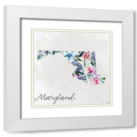 Maryland White Modern Wood Framed Art Print with Double Matting by Doucette, Katie