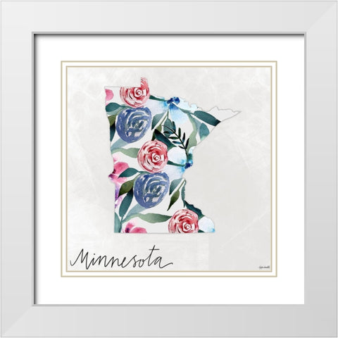 Minnesota White Modern Wood Framed Art Print with Double Matting by Doucette, Katie