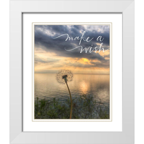 Make a Wish White Modern Wood Framed Art Print with Double Matting by Doucette, Katie