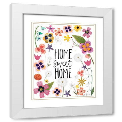 Home Sweet Home White Modern Wood Framed Art Print with Double Matting by Doucette, Katie