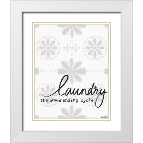 Laundry Cycle White Modern Wood Framed Art Print with Double Matting by Doucette, Katie