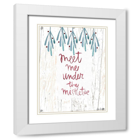 Under the Mistletoe White Modern Wood Framed Art Print with Double Matting by Doucette, Katie