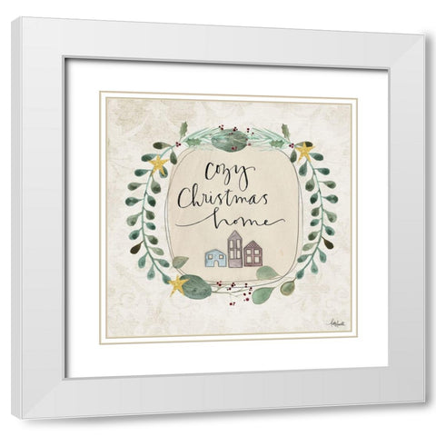Cozy Christmas Home White Modern Wood Framed Art Print with Double Matting by Doucette, Katie