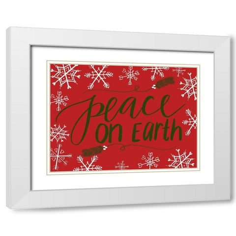 Peace on Earth White Modern Wood Framed Art Print with Double Matting by Doucette, Katie