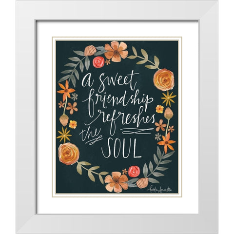 Sweet Friendship White Modern Wood Framed Art Print with Double Matting by Doucette, Katie