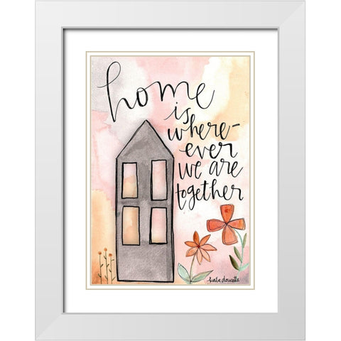 Home Together White Modern Wood Framed Art Print with Double Matting by Doucette, Katie