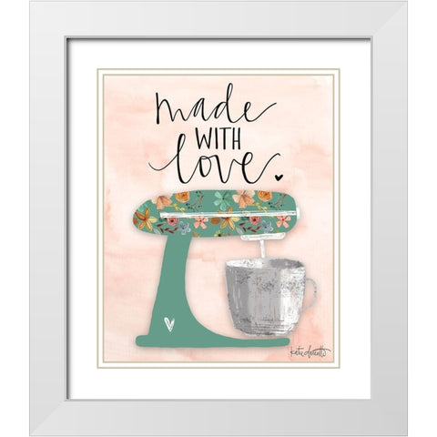Made with Love White Modern Wood Framed Art Print with Double Matting by Doucette, Katie