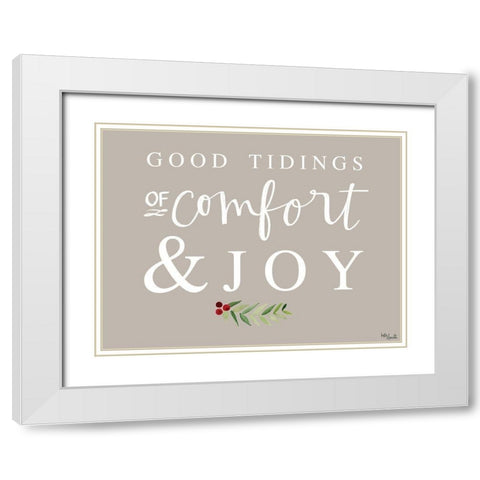 Comfort and Joy White Modern Wood Framed Art Print with Double Matting by Doucette, Katie