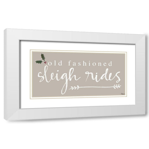 Old Fashioned Sleigh Rides White Modern Wood Framed Art Print with Double Matting by Doucette, Katie