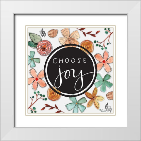 Choose Joy White Modern Wood Framed Art Print with Double Matting by Doucette, Katie
