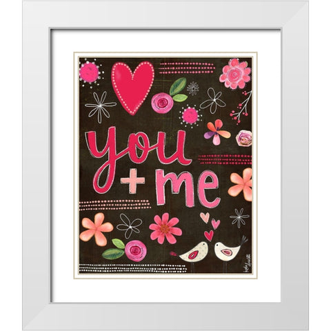 You + Me White Modern Wood Framed Art Print with Double Matting by Doucette, Katie