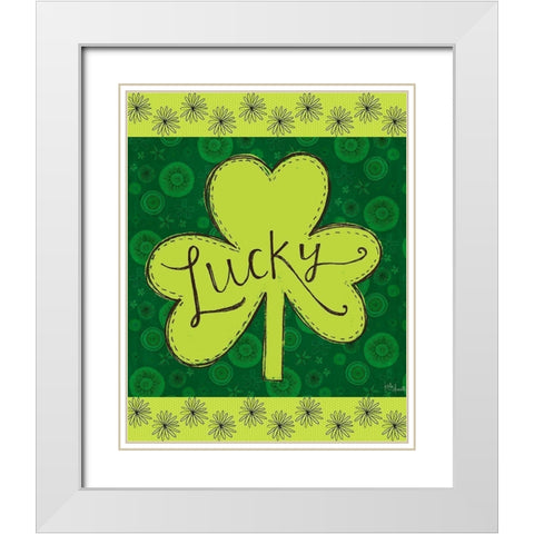 Lucky White Modern Wood Framed Art Print with Double Matting by Doucette, Katie