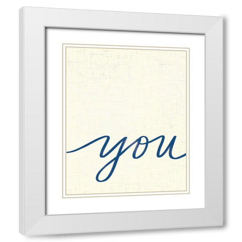 You White Modern Wood Framed Art Print with Double Matting by Doucette, Katie