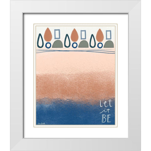 Let It Be White Modern Wood Framed Art Print with Double Matting by Doucette, Katie