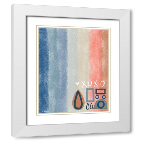 XOXO White Modern Wood Framed Art Print with Double Matting by Doucette, Katie