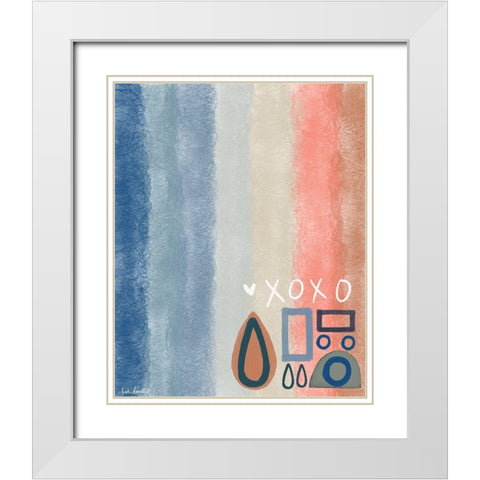 XOXO White Modern Wood Framed Art Print with Double Matting by Doucette, Katie