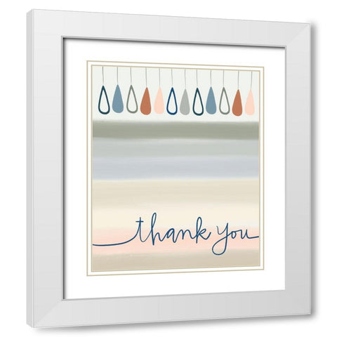 Thank You White Modern Wood Framed Art Print with Double Matting by Doucette, Katie
