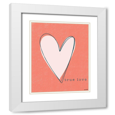True Love White Modern Wood Framed Art Print with Double Matting by Doucette, Katie