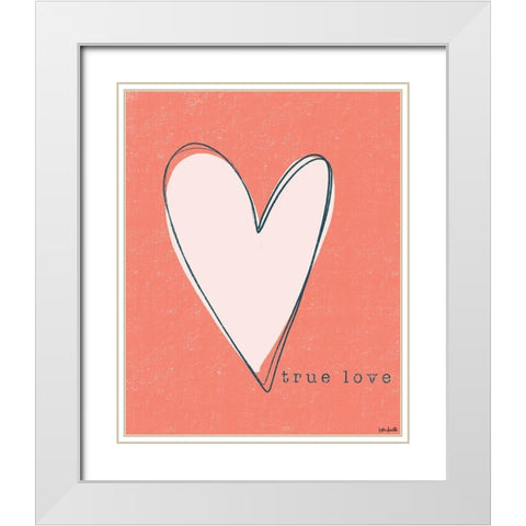 True Love White Modern Wood Framed Art Print with Double Matting by Doucette, Katie