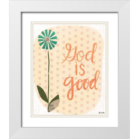 God is Good White Modern Wood Framed Art Print with Double Matting by Doucette, Katie