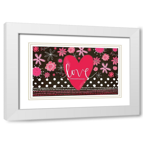 Love White Modern Wood Framed Art Print with Double Matting by Doucette, Katie