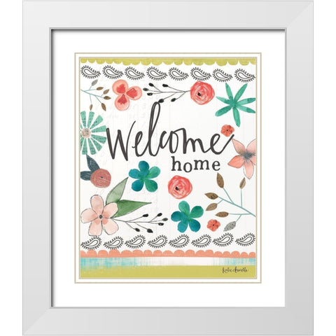 Welcome Home White Modern Wood Framed Art Print with Double Matting by Doucette, Katie
