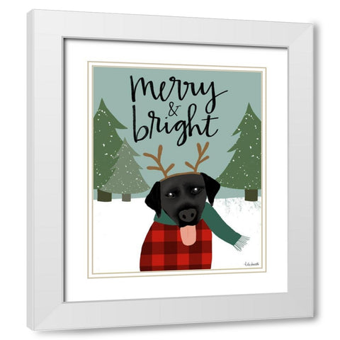 Merry and Bright White Modern Wood Framed Art Print with Double Matting by Doucette, Katie