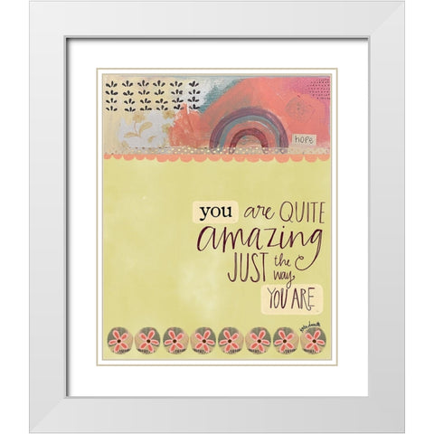 Amazing the Way You Are White Modern Wood Framed Art Print with Double Matting by Doucette, Katie