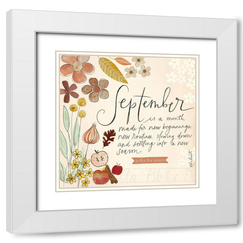 September White Modern Wood Framed Art Print with Double Matting by Doucette, Katie