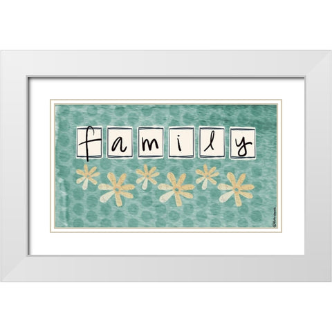 Family White Modern Wood Framed Art Print with Double Matting by Doucette, Katie