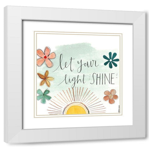 Let Your Light Shine White Modern Wood Framed Art Print with Double Matting by Doucette, Katie