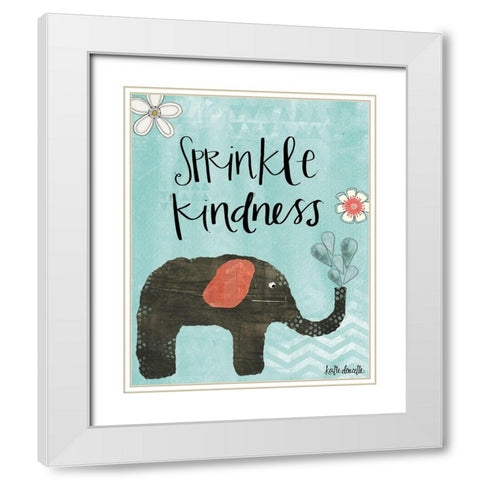 Sprinkle Kindness White Modern Wood Framed Art Print with Double Matting by Doucette, Katie