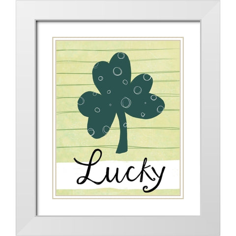 Lucky White Modern Wood Framed Art Print with Double Matting by Doucette, Katie