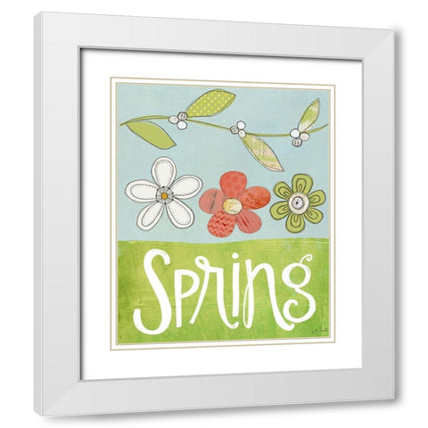 Spring White Modern Wood Framed Art Print with Double Matting by Doucette, Katie