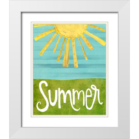 Summer   White Modern Wood Framed Art Print with Double Matting by Doucette, Katie