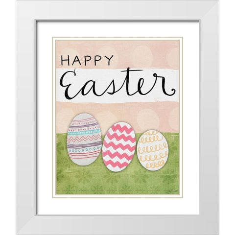 Happy Easter White Modern Wood Framed Art Print with Double Matting by Doucette, Katie