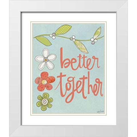 Better Together White Modern Wood Framed Art Print with Double Matting by Doucette, Katie