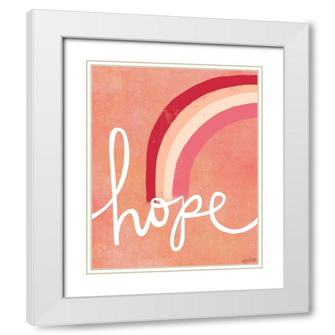 Hope White Modern Wood Framed Art Print with Double Matting by Doucette, Katie