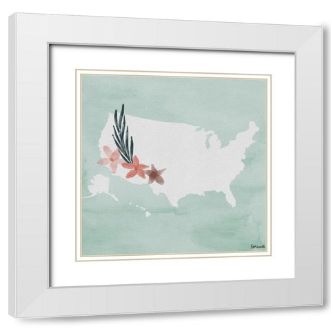 America White Modern Wood Framed Art Print with Double Matting by Doucette, Katie